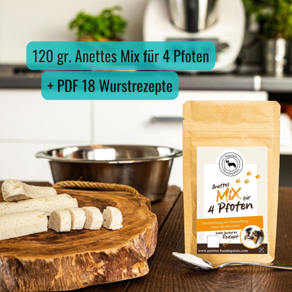 Anettes Mix für 4 Pfoten + 18 Hundewurst-Rezepte als pdf