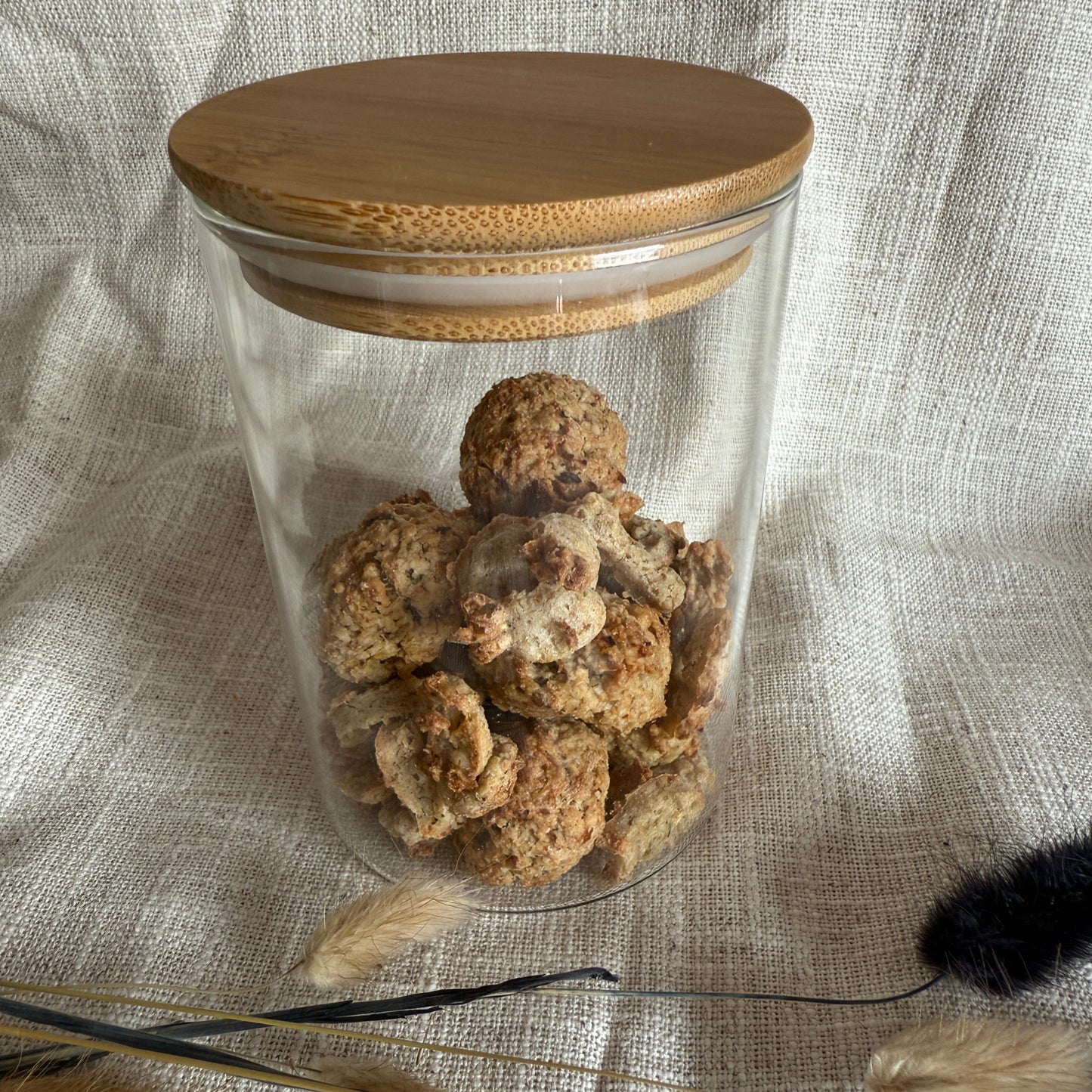 Leckerli Glas Hund – stilvolle Aufbewahrung mit Bambusdeckel 🐾